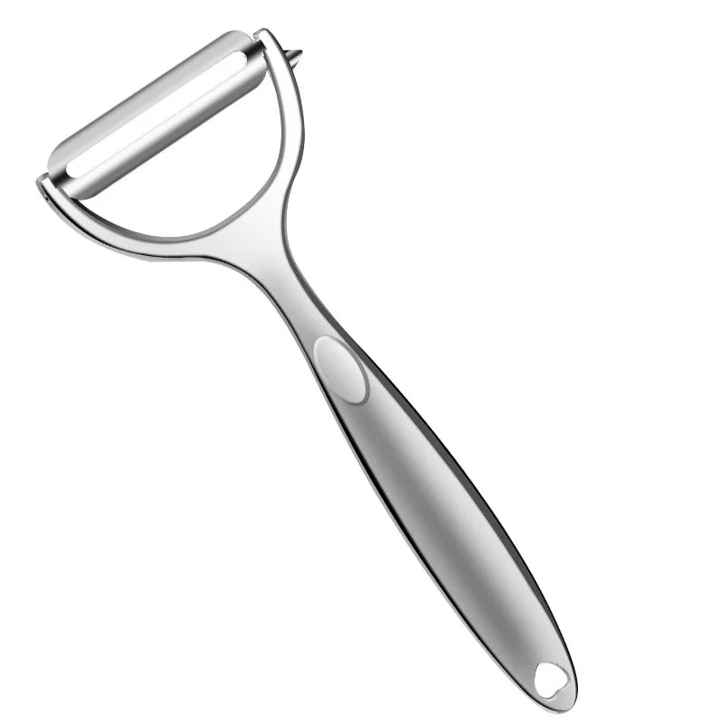 Sparschäler aus hochwertigem Edelstahl für Obst und Gemüse l Professioneller Schäler mit ultrascharfer Klinge | Obstschäler mit ergonomischem und rutschfestem Griff