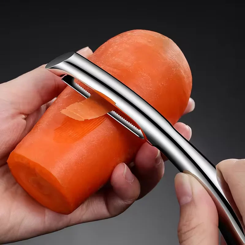 Premium Sparschäler aus Edelstahl für Obst & Gemüse l Schäler mit ultrascharfer Klinge geeignet als Kartoffelschäler & Spargelschäler mit ergonomischem und rutschfestem Griff