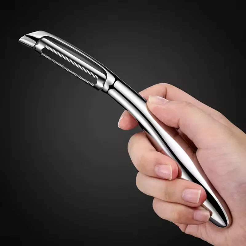 Premium Sparschäler aus Edelstahl für Obst & Gemüse l Schäler mit ultrascharfer Klinge geeignet als Kartoffelschäler & Spargelschäler mit ergonomischem und rutschfestem Griff